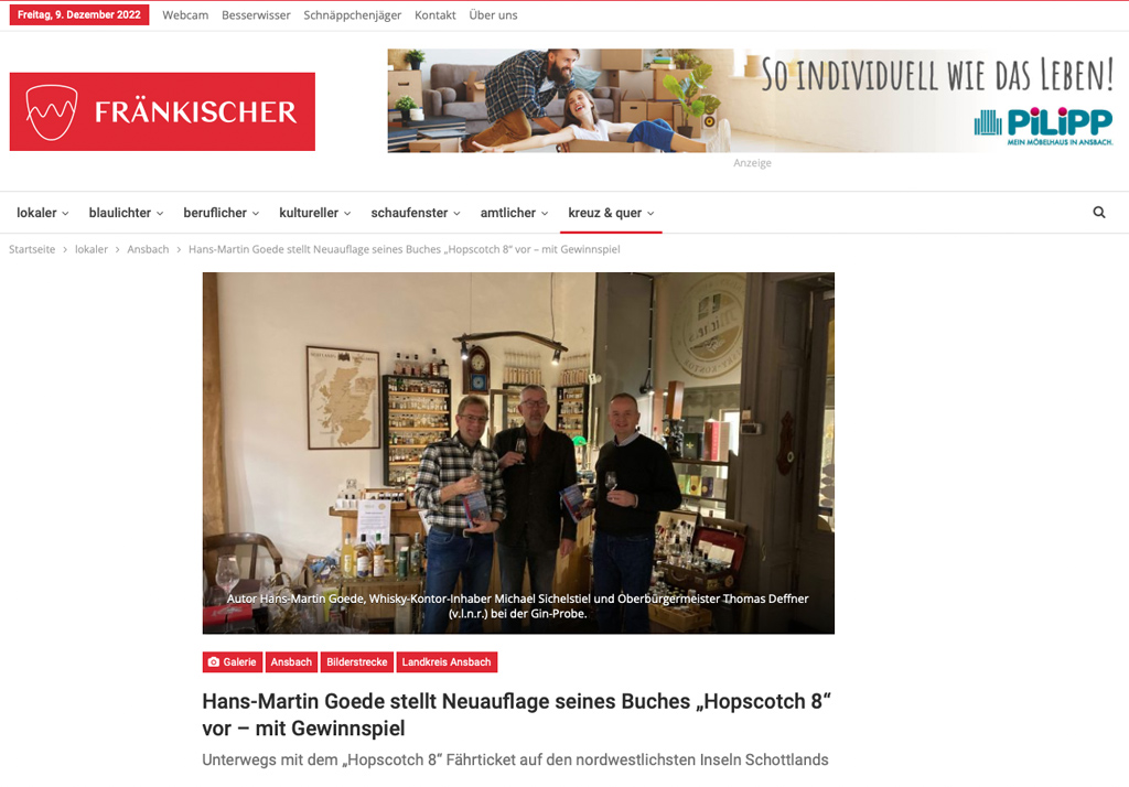 Berichterstattung zu Hopscotch 8 auf fraenkischer.de