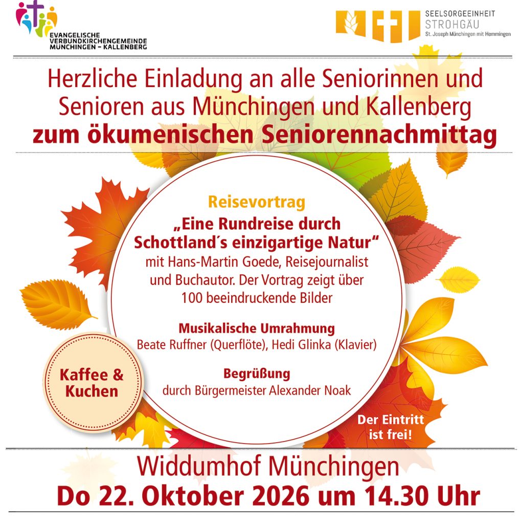 “Reise durch Schottlands Natur” beim ökumenischen Seniorennachmittag am 22. Oktober 2026
